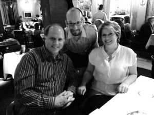 Dinner in Denver-Robert Stephenson, Alex George and Lisa Byrnes