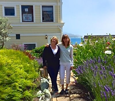 In Mendocino with Lisa and oboist Ruth Stuart Burroughs